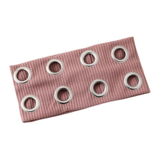 

Women Hair Band Pure Color Metal Holes Decor Wide Hairband Gym Casual Headwrap Stretchy Hair Accessory светло-розовый