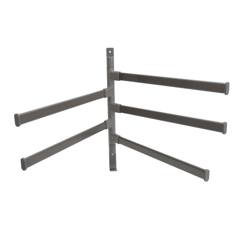 Towel Rack 5 Arm   Towel Bar Wall Mounted Punch   Bathroom Dual Use Storage Rack
