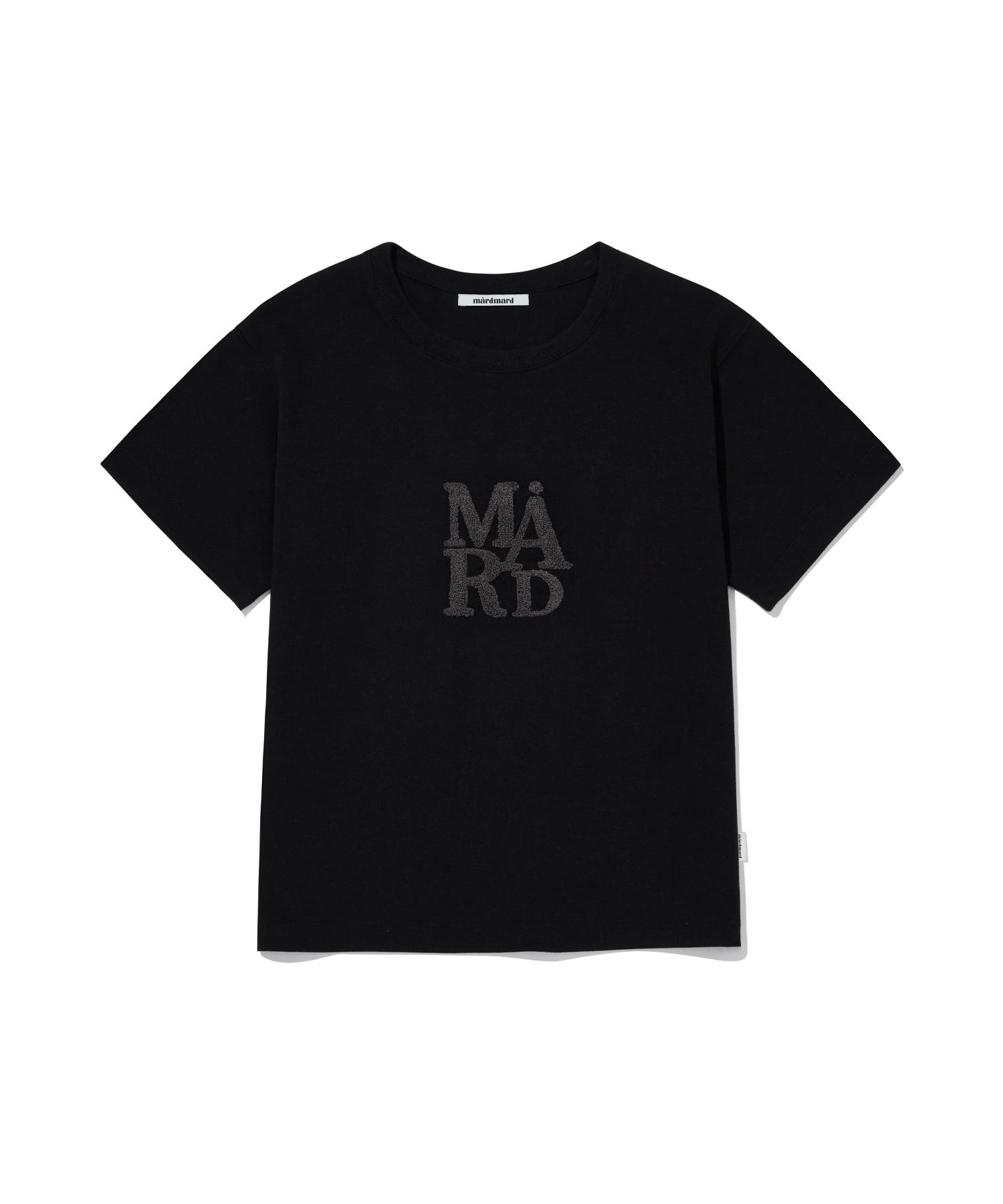 Mad Mad Classic Logo Crop T-Shirt - Black Black/F