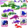 6pcs 3D Printed Dinosaur Skeletons, T-Rex Triceratops Spinosaurus Fidget Toys,3D Printed Dragon Animals Toys,Dragon Fidget Toy Kids Girl,Dinosaur