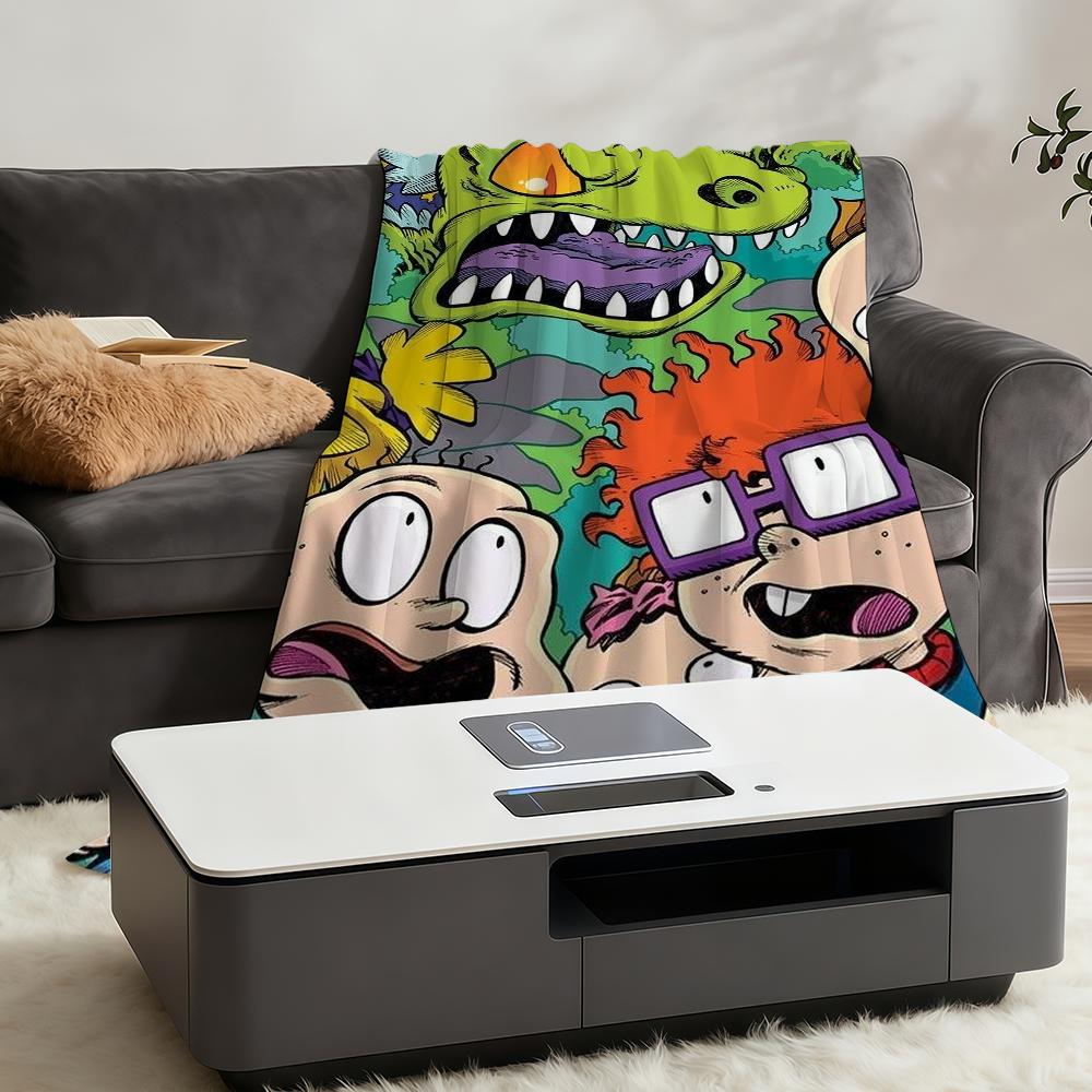 R-RugratS-ES Cartoon TV Blanket Throw Super Cosy Plush Living Room Sofa Couch Childish Birthday Gifts