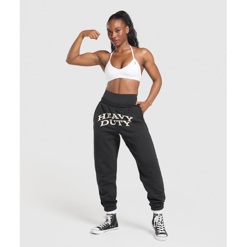 Gymshark Heavy Duty Graphic Loopback Jogger Black B3c3d Bb2j