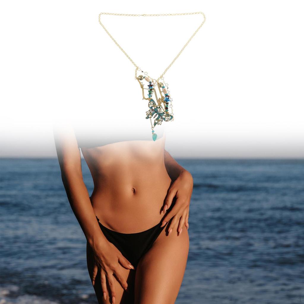 Waist Chain Belly for Dress Jeans Adjustable Bikini Elegant Metal Stylish Summer