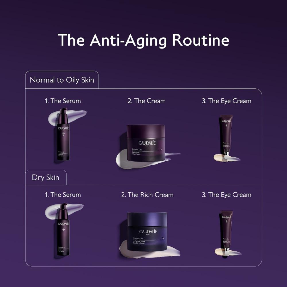 Caudalie Premier Cru Anti-Aging Nachfüllbare Creme Feuchtigkeitscreme 1,7 Unzen 50 ml