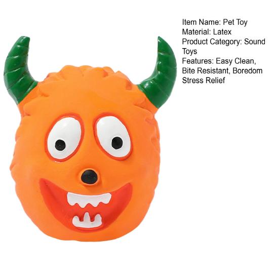 Cartoon Aliens Dog Chew Toy Bite Resistant Squeaky Latex Demon Aggressive Chewers Interactive Toy Small Medium Large Dogs Teething Cleaning Toy