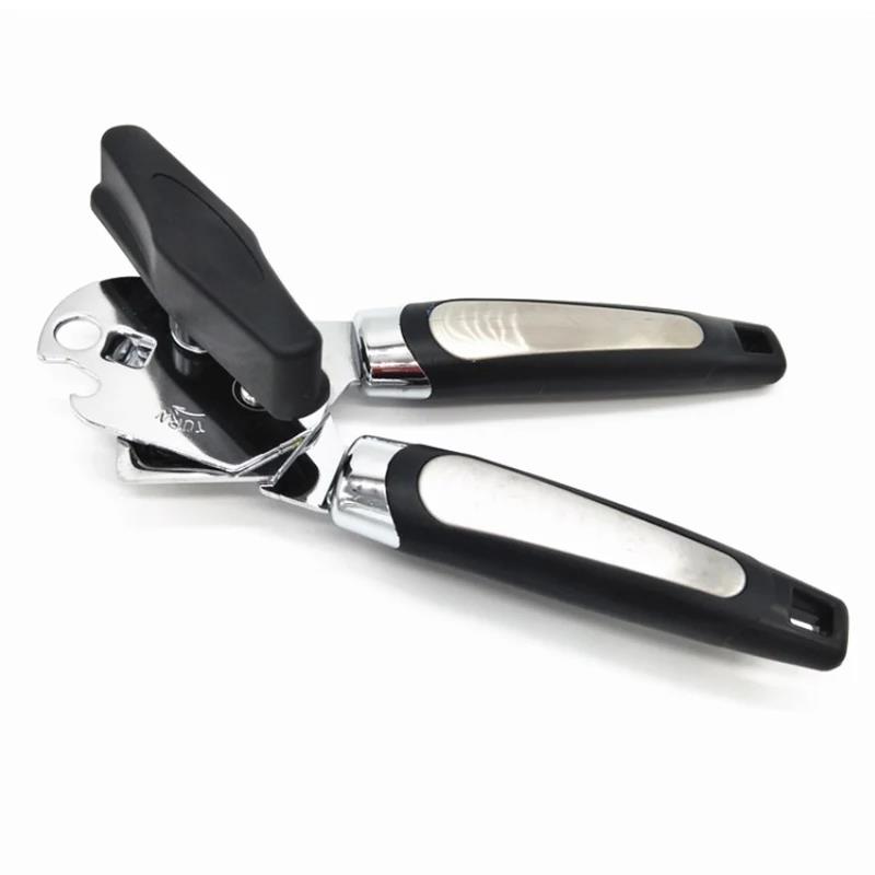 Heavy Duty Stainless Steel Can Opener with Ergonomic Handle for Kitchen Safety Smooth Edge Cut and Built-in Bottle Opener 6
