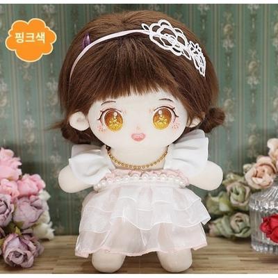 Vêtements de poupée en coton 20 cm Mochadoll robe de princesse, rose