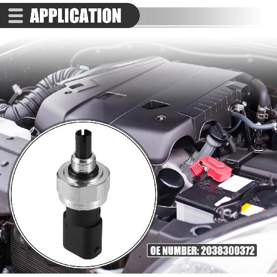 Motoforti A/C Pressure Transducer Valve, Pressure Sensor Switch, for Mercedes-Benz C230 2002-2005, Metal, NO.2038300372, Black