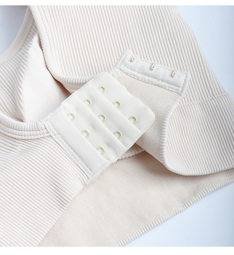 Women's Open-Back Shockproof Yoga Vest with Fixed Cup