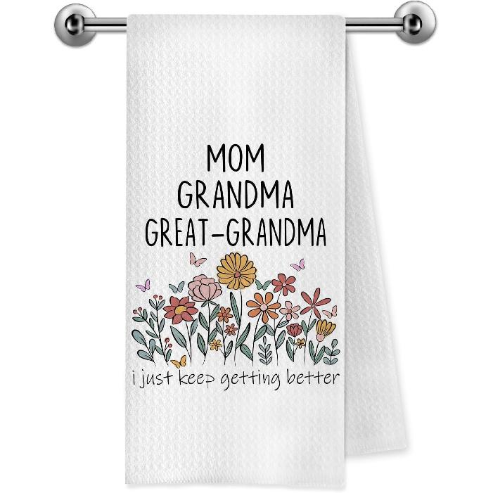 Bisnonna Great Grandma Gifts Kitchen Towels, Pregnancy Baby Announcement for Nonna Grandma, Gifts for Great Grandmother Decorative Dish Tea Hand