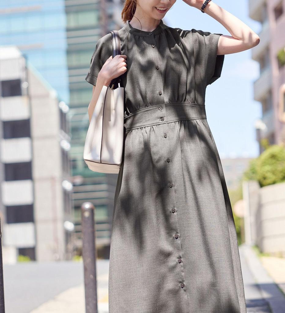 ROPE PICNIC French Dolman Charcoal Women's Dress, GDE15110, (06)