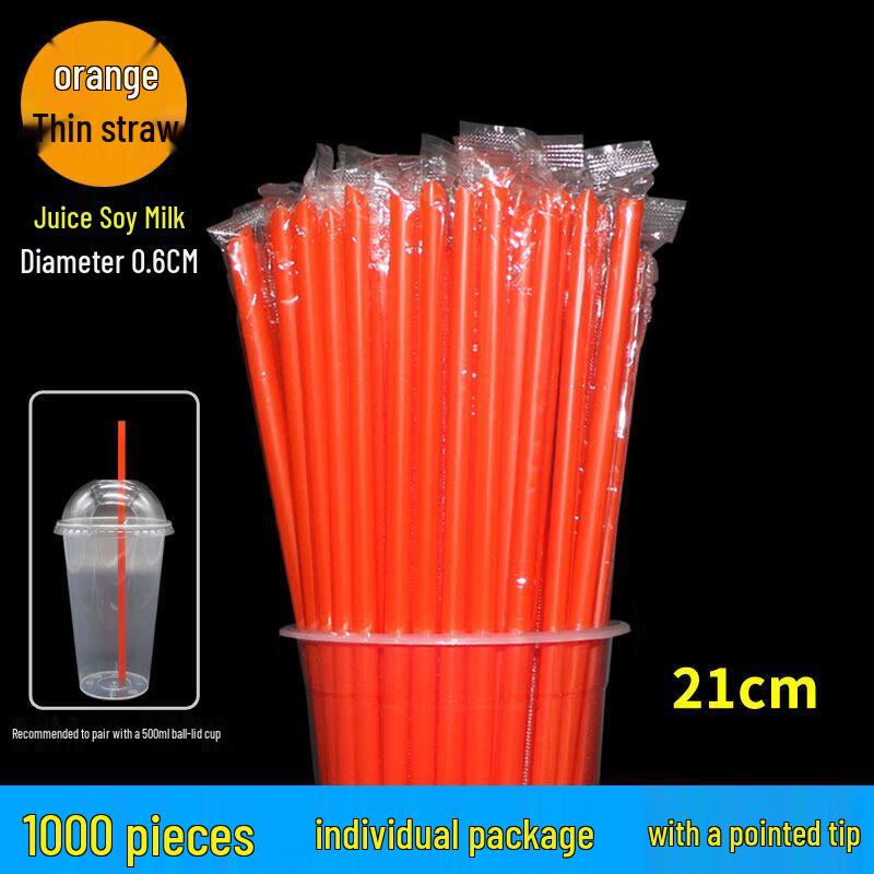 OEING Individually Wrapped Disposable Beverage Straws