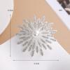 Large Double Layer Flower Brooch Pin Inlaid Faux Pearls Ladies Clothes Accessories Gift