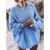 Women's Lazy round Neck Pullover Women 2025 Winter clothes New Knit Loose Plus size Sweater Outerwear