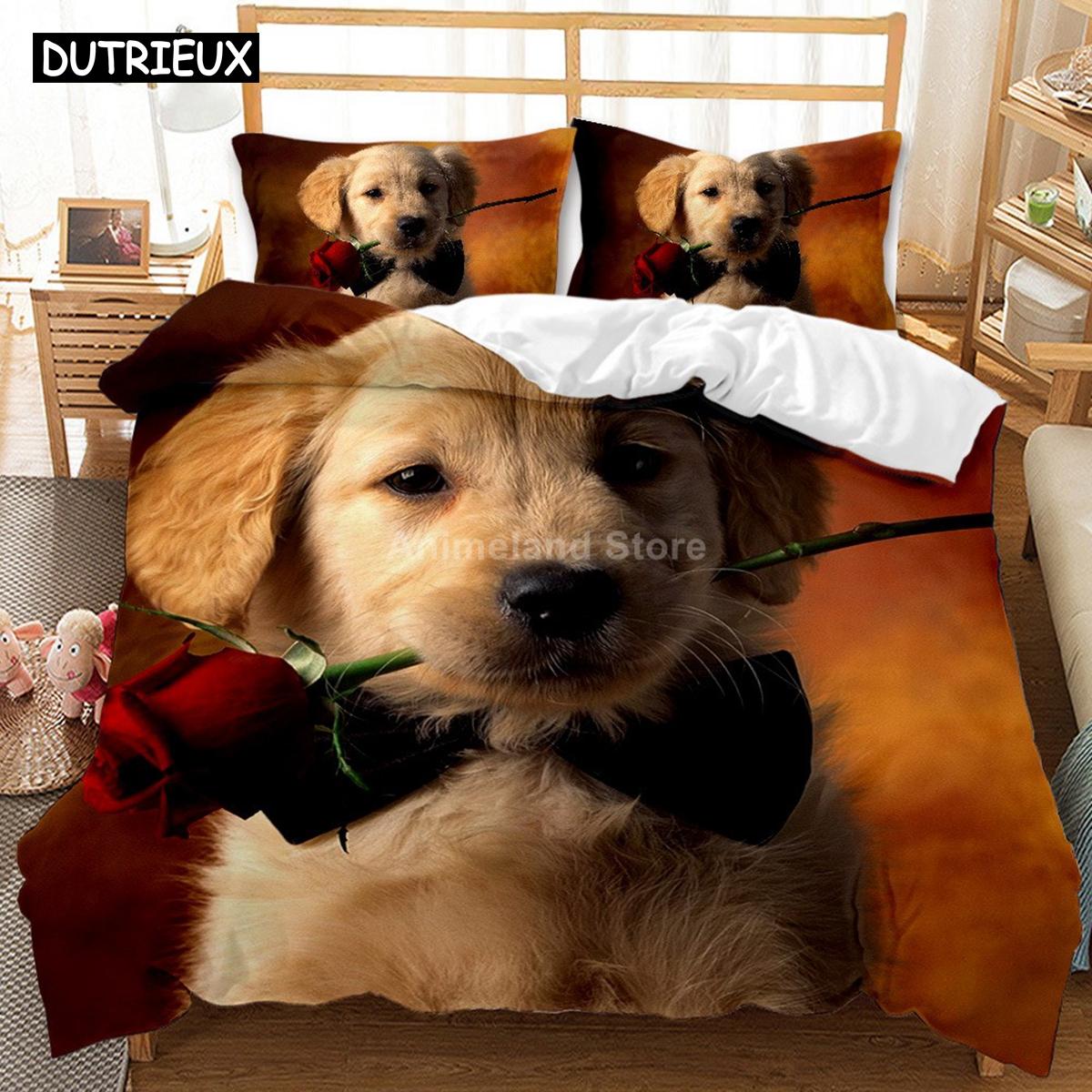 

Прекрасный комплект постельного белья с изображением собаки-далматинца, 3D, роскошные наборы пододеяльников, постельное белье, размер Queen King Single, черный, белый, животное, домашнее животное EU single(135x200cm)