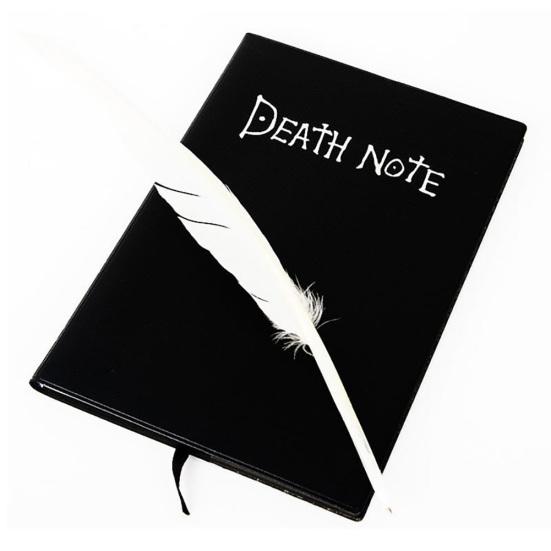Notebook with Feather Quill Pen Japanese Cartoon Comics Anime Death Note Book