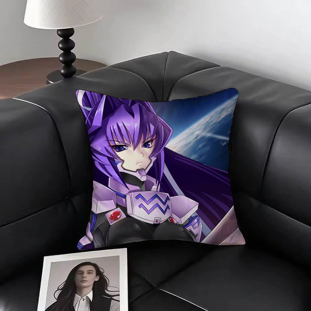 Classic Muv-Luv Alternative Anime LOVE Game CUTE Pillow Case Fashion Square Pillowcase Bedroom Sofa Room Ins Decoration Leisure