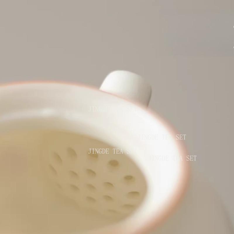 1 Pot 2 Cups Ceramic Ru Kiln Tea Set Peach Large Capacity Teapot Chinese Household Tea Cup Kung Fu Tea Cup Teaset Teaware