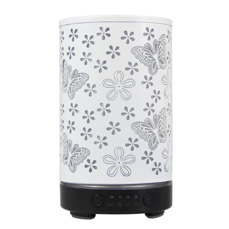 

Scent Aroma Diffuser Essential Oil Humidifier Ultrasonic Air Humidifiers Hollow Butterfly Mist Maker with Colorful LED Lights EU
