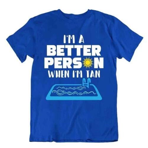Swimming T-Shirt Sports Hobby Tee Fitness Tee Fresh And Tan Shirt 2XL
