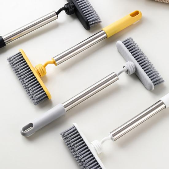 Crevice Brush with Extended Handle Universal Rotation Design V-Shaped Dense Bristles Stubborn Stain Remover Brush