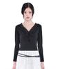 Alkialka Lace Trim Long Sleeve (Black)