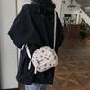 Corduroy cloth small bag women's new fashion strawberry printing mobile phone bag casual messenger bag