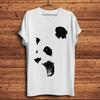 3D Panda Face PrintedFunny TshirtUnisex Summer New White Short Sleeve Casual Oneck T ShirtUnisex Streetwear Tee