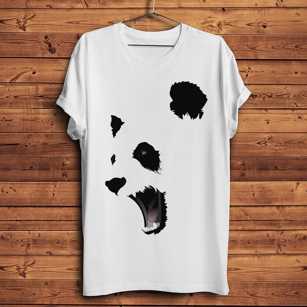 

3D Panda Face PrintedFunny TshirtUnisex Summer New White Short Sleeve Casual Oneck T ShirtUnisex Streetwear Tee S