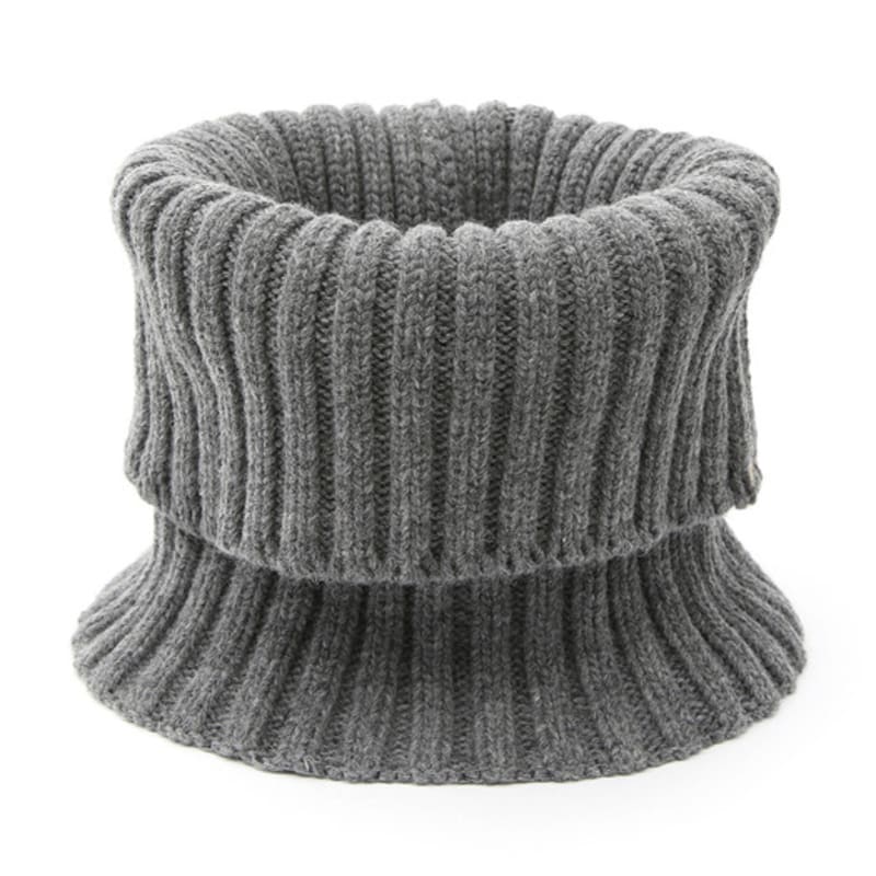 UNDERCONTROL STUDIO NECK WARMER / RIB / LAMBS WOOL / Grey
