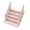 Miniature Sturdy Wood Staircase with Handrail for Dollhouses 1 12 Scale Solid Wood Furniture Models Decoration