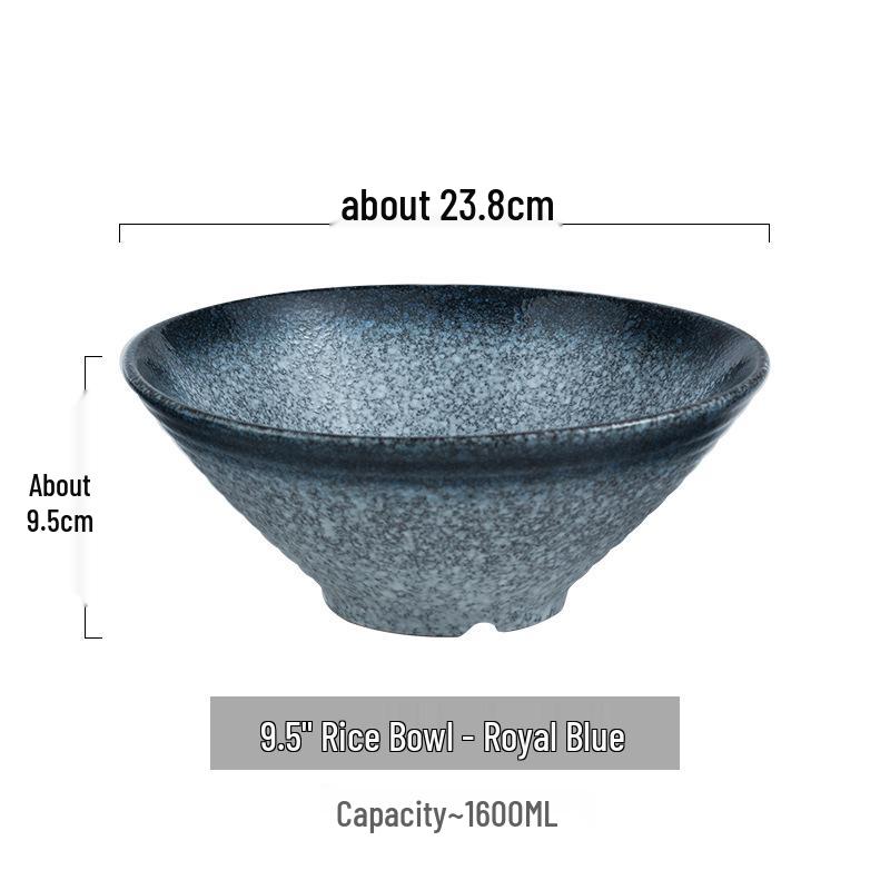 Japanese Ceramic Dòulì Ramen Bowl – Retro Coarse Pottery, High-End, Large Open-Mouth Trumpet Design, Ideal for Home Tableware