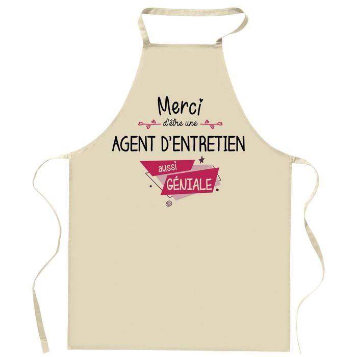 Planetee Tablier de cuisine Agent d'entretien Merci Géniale | Cadeau Femme pour Cuisinière Vêtement Blouse de protection Barbecue
