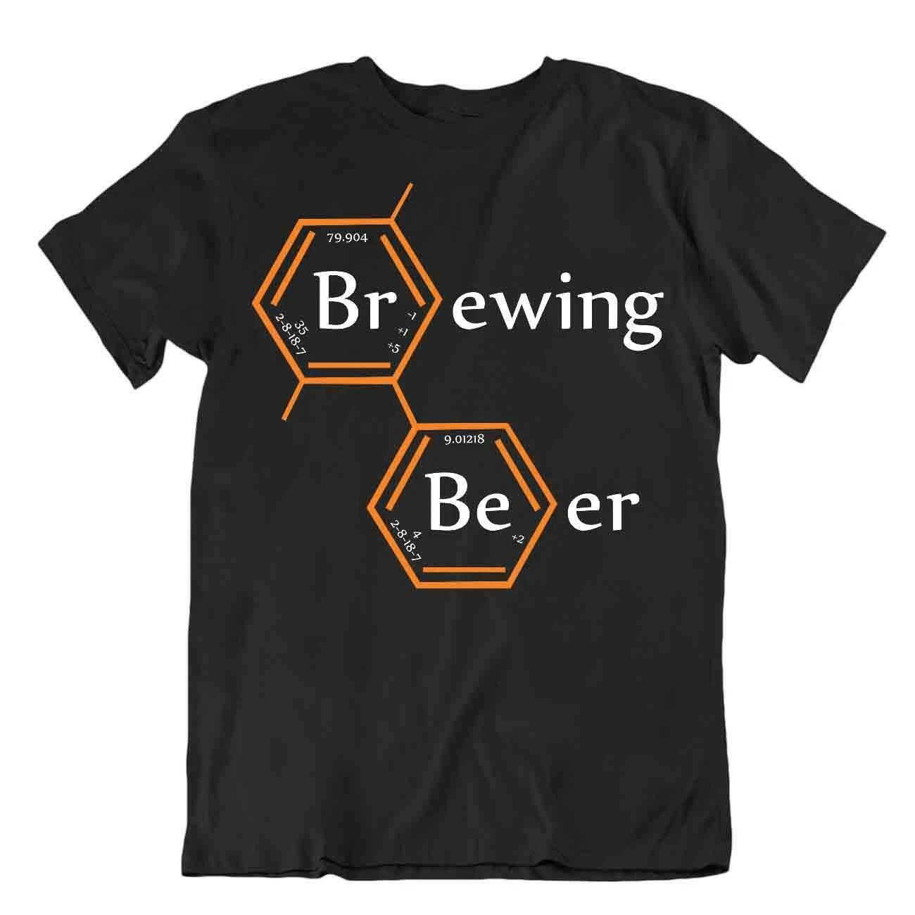 Brewing Beer T-Shirt Chemistry Humor Tee Unisex Night Birthday Party Shirt S