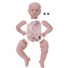 DIY Doll Parts Silicone Doll Kit Toy Unpainted Toddler Soft DIY Doll Accessories 22inchWhite
