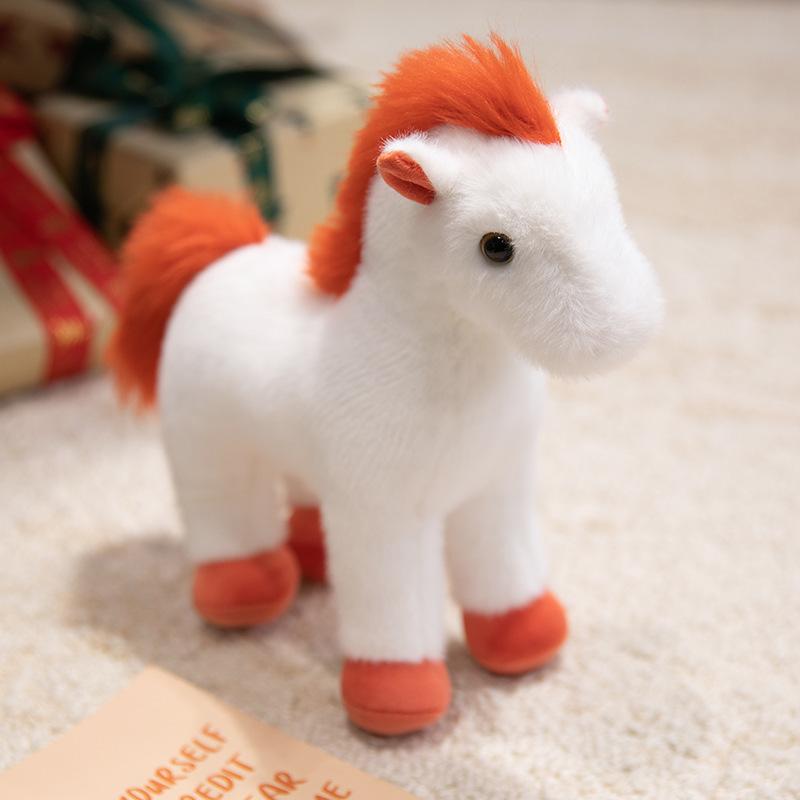 Păpușă ponei colorată jucărie de pluș păpușă ponei simulare ornament unicorn curcubeu unicorn de vis