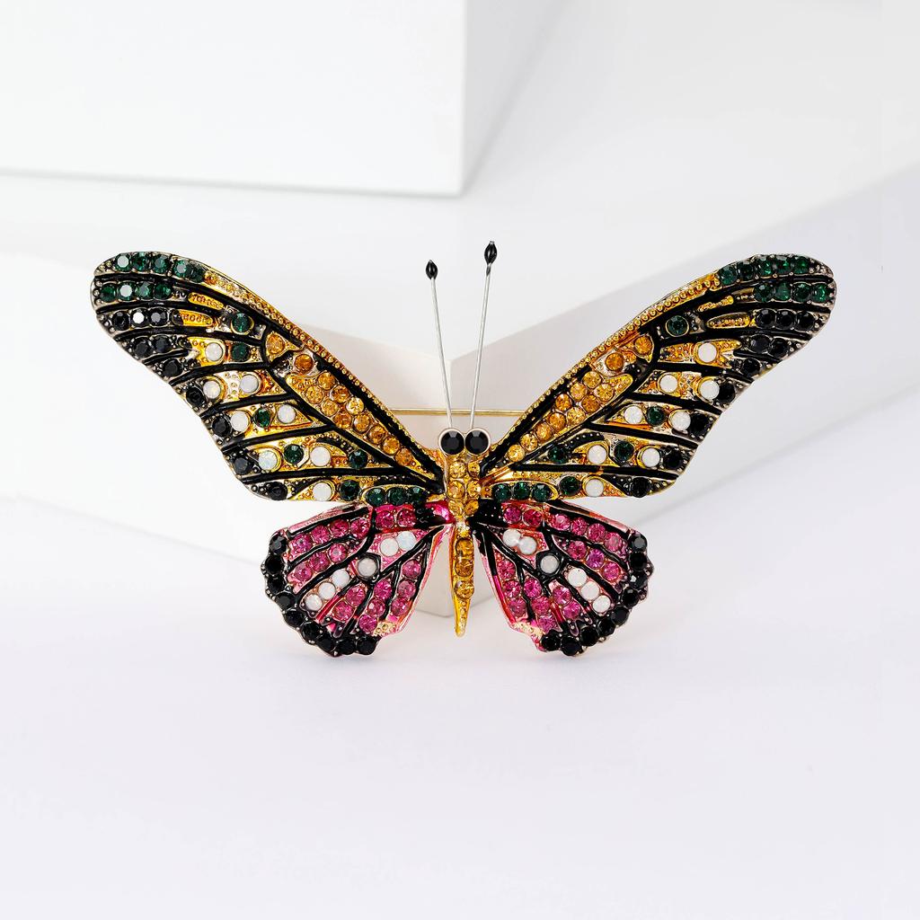 Creative And Simple Fashion Corsage, Alloy Rhinestone Butterfly Brooch, Clothing Accessories Pin Collar Pin