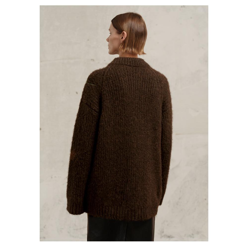 DIMANAF 2025 Plus Size Autumn Sweaters Coat Cardigan Pockets Women Pattern Printing Buttons Sweaters Knitting Loose Sweater