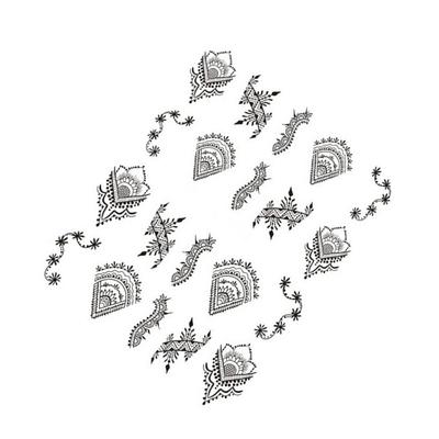Flower Necklace Sticker Tatoos Nails Art Decor Manicure Accessories Heart DIY Decals