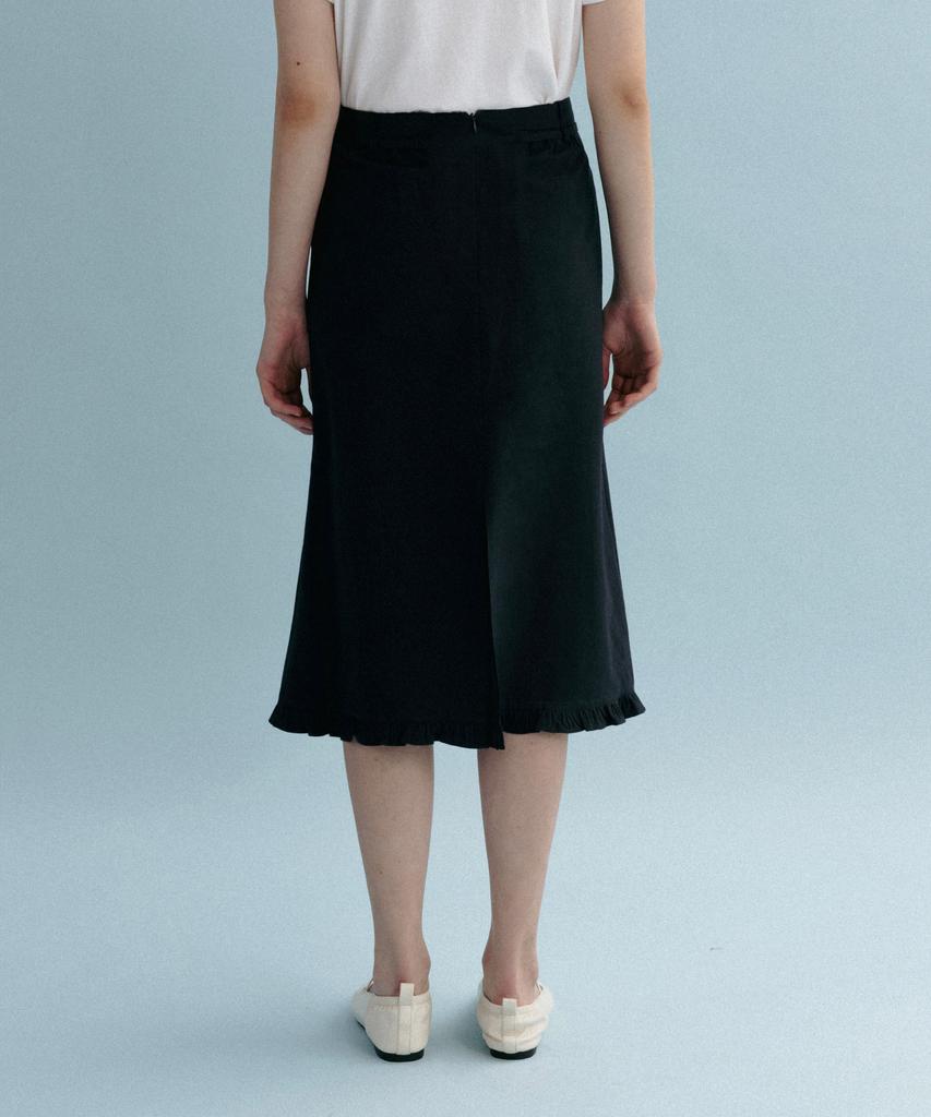 Manggomaenipeullijeu Elra Frill Skirt_Navy