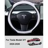 EVMODS for Tesla Steering Wheel Cover,Upgraded Leather Steering Wheel Protector fit Tesla Model Y/3 2026-2016 Juniper/Highland,Non-Slip,Breathable