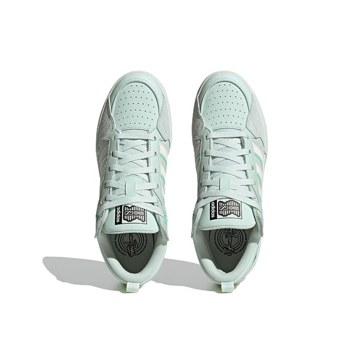 Adidas Neo 100Db Leather Comfortable Trendy Slip Resistant Durable Lightweight Low Top Skate Shoes Unisex Skate Shoes Green Gray White IG2788