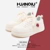 Global round head thick baseplate shoes women's shoes XHQ-GXC8315 autumn new versatile height increase casual little white shoes women