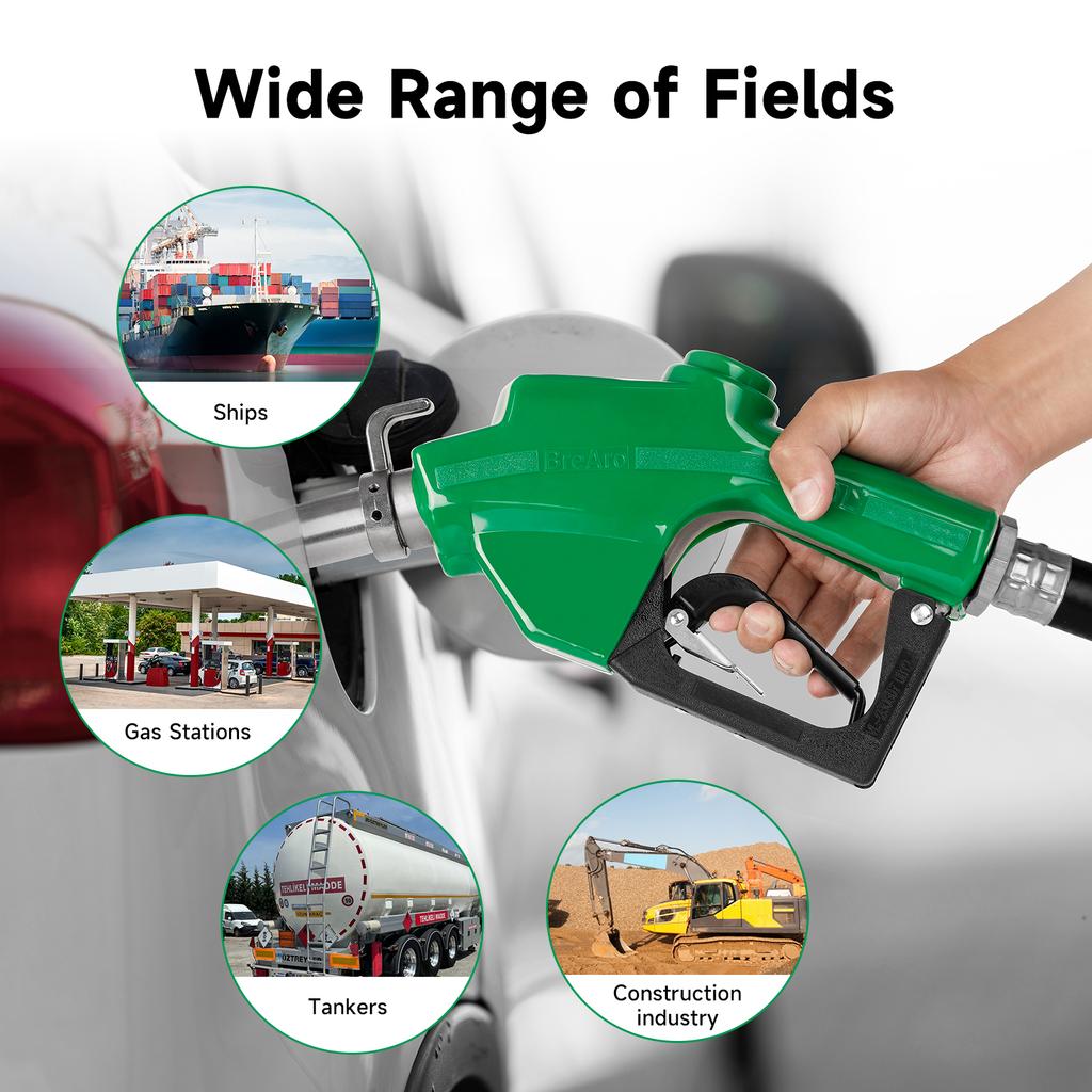 Aluminum Refilling Nozzle Gun Automatic Cut off Fuel Refilling Nozzle Diesel Oil Dispensing Tool Oil Water Manual Refueling Gun