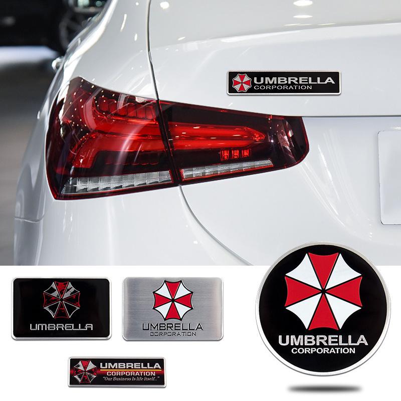 Creative Metal Car Stickers: Biochemical Crisis Scratch Cover & Umbrella Design