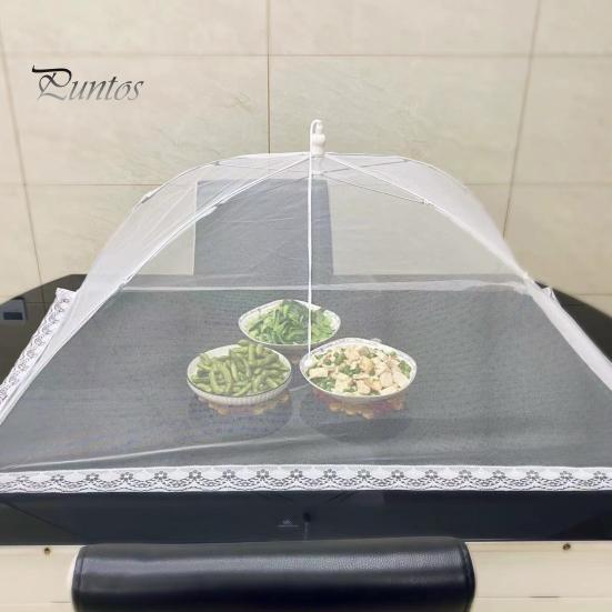 BBQ Food Cover Mesh Breathable Washable Table Tent Screen Anti-fly Dish Outdoor Camping Outside Picnic Collapsible Umbrella Net