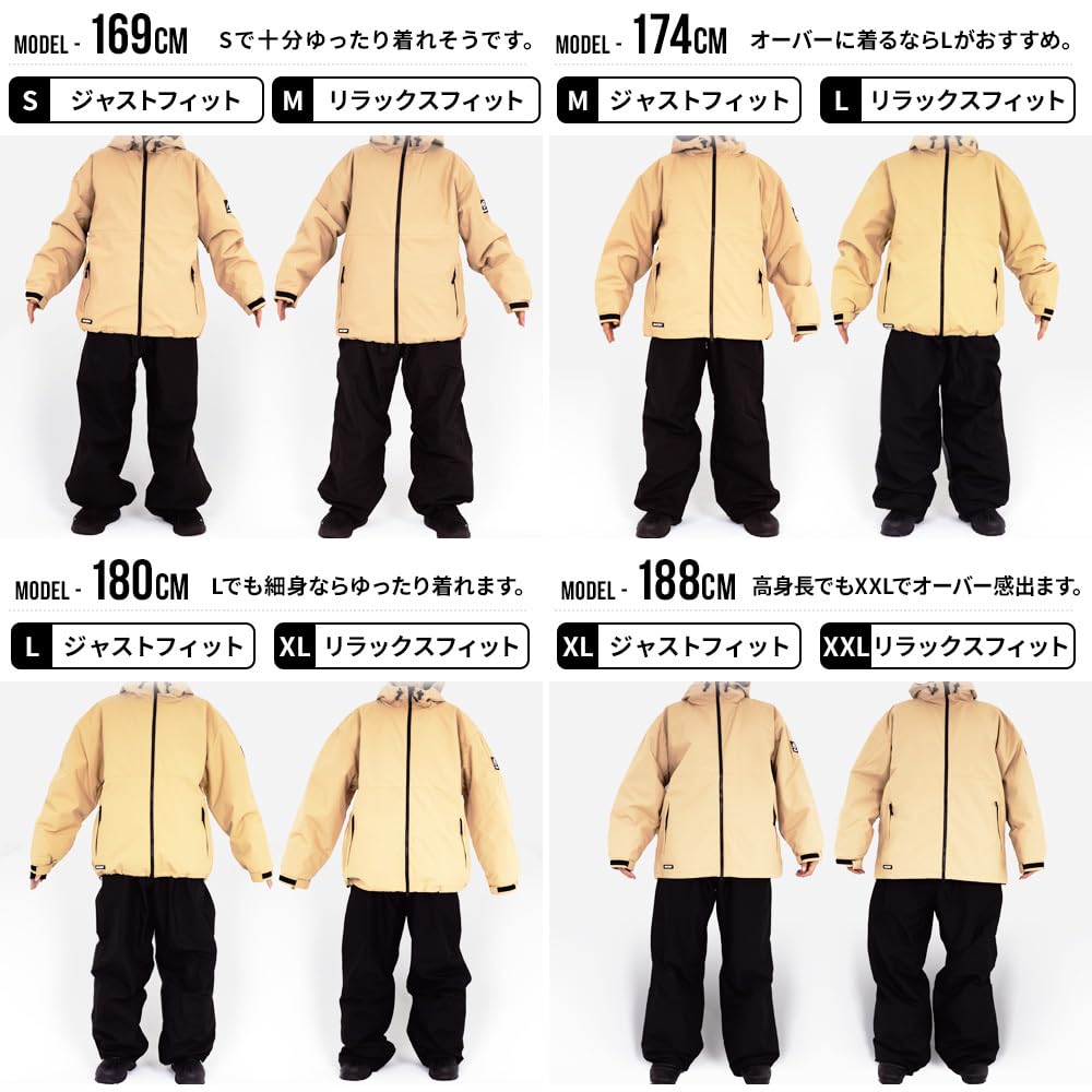 BLACKSNOW Snowboard Wear Set and BS25JFOT04M X Oversized and Men's (Top Bottoms) BS25JFOB04M. "Wide" "Thick" Fit.