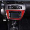 For SEAT Leon Mk2 1P 2008-2012 Soft Carbon Fiber Car Center Control Display Frame Panel Sticker Car Interior Accessories L/RHD Ujm690