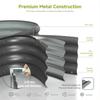 2PCS 4x2x1 FT Oval Metal Raised Garden Bed Kit Elevated Garden Planter Box Outdoor Trough Planter for Outdoor Plants Flower Veg