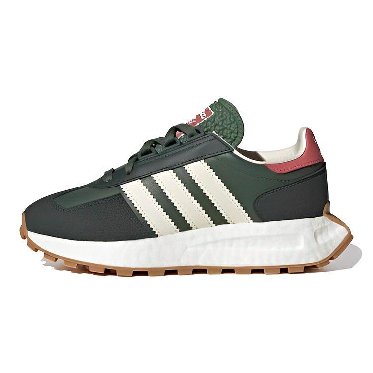 Adidas Originals Retropy J Leather Anti-Kick Shock Absorption Durable Low-Top Casual Shoes Kids Casual Shoes Black Brown GX9243